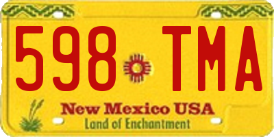 NM license plate 598TMA
