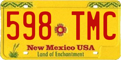 NM license plate 598TMC