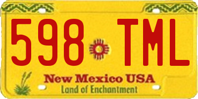 NM license plate 598TML