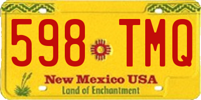 NM license plate 598TMQ
