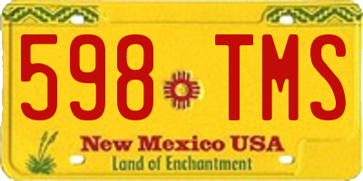 NM license plate 598TMS