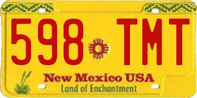 NM license plate 598TMT
