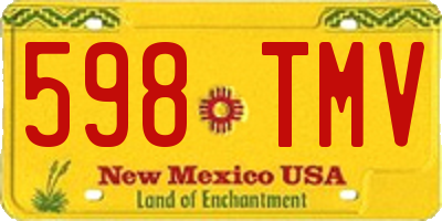 NM license plate 598TMV