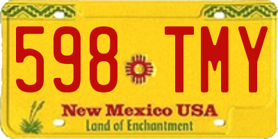 NM license plate 598TMY