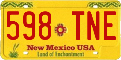 NM license plate 598TNE