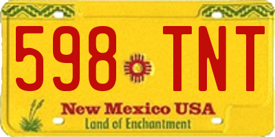 NM license plate 598TNT
