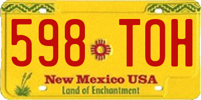 NM license plate 598TOH