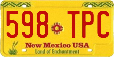NM license plate 598TPC