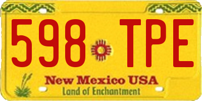NM license plate 598TPE