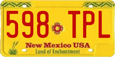 NM license plate 598TPL