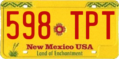 NM license plate 598TPT