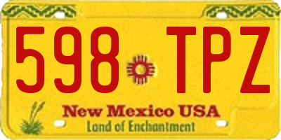 NM license plate 598TPZ