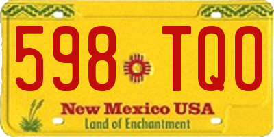 NM license plate 598TQO