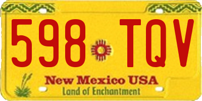 NM license plate 598TQV