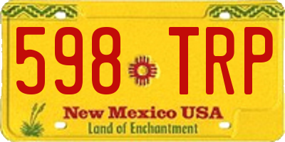 NM license plate 598TRP