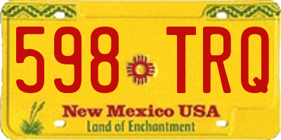 NM license plate 598TRQ