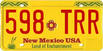 NM license plate 598TRR