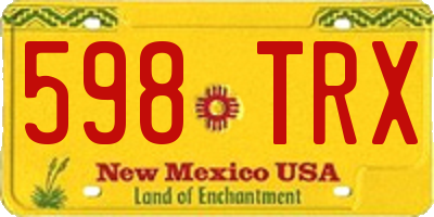 NM license plate 598TRX