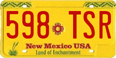 NM license plate 598TSR