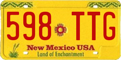 NM license plate 598TTG