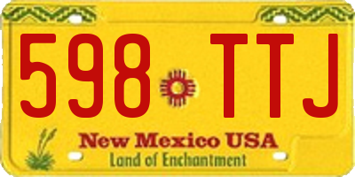 NM license plate 598TTJ