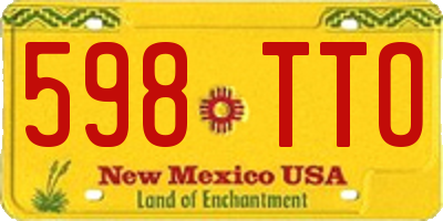 NM license plate 598TTO