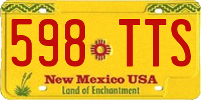 NM license plate 598TTS