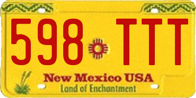 NM license plate 598TTT