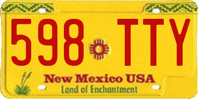 NM license plate 598TTY