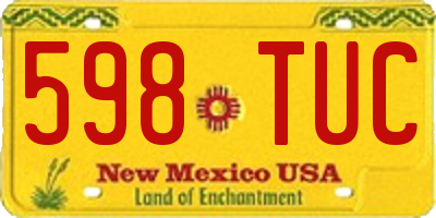 NM license plate 598TUC