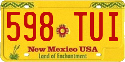 NM license plate 598TUI