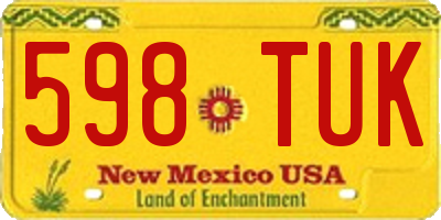 NM license plate 598TUK