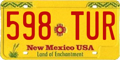 NM license plate 598TUR