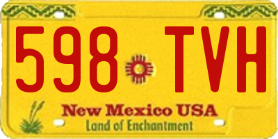 NM license plate 598TVH