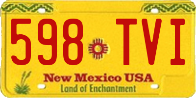 NM license plate 598TVI