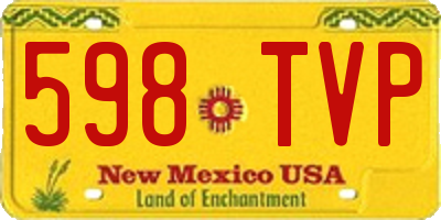 NM license plate 598TVP