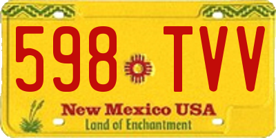 NM license plate 598TVV