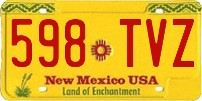 NM license plate 598TVZ