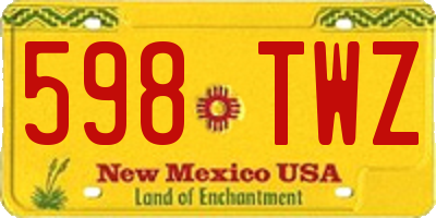 NM license plate 598TWZ