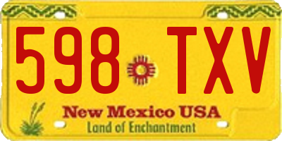 NM license plate 598TXV