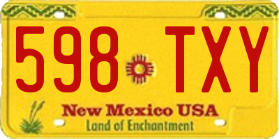 NM license plate 598TXY