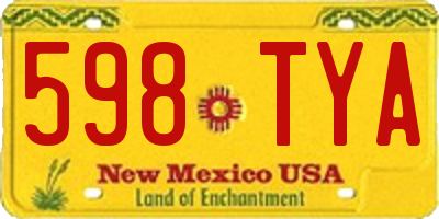 NM license plate 598TYA