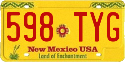 NM license plate 598TYG