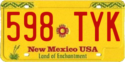NM license plate 598TYK