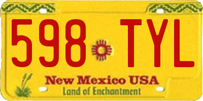 NM license plate 598TYL