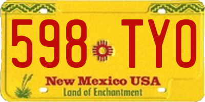 NM license plate 598TYO