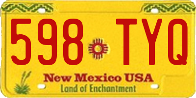 NM license plate 598TYQ