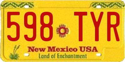 NM license plate 598TYR