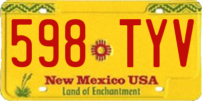 NM license plate 598TYV