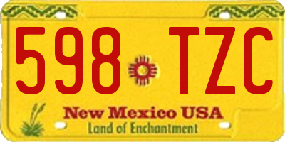 NM license plate 598TZC